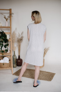 Женская сорочка ЖС 034 (звезды на сером меланже)